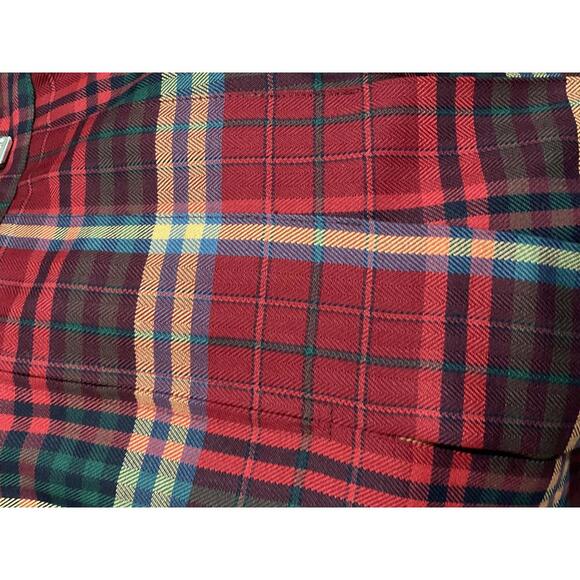 Skyr Wool Blend Red Plaid Pleated Skirt School girl Academia Preppy Size 4 - Picture 6 of 8